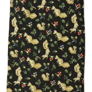 PURA SETA Too Cute! Playful Squirrel Family Acorn Nut Men's Silk Neck Tie